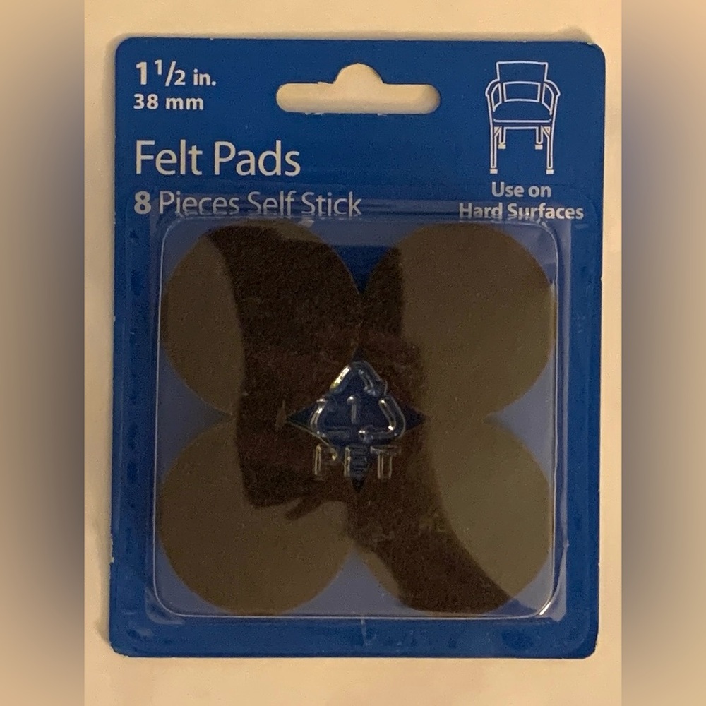 💥BOGO // 1.5-inch Self Stick Felt Pads (8 pieces, round, black)